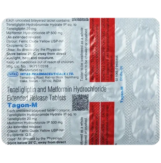 tagon m 20/500mg tablet 15's